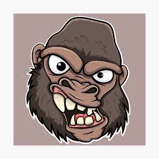 Download 965 angry gorilla cartoon character stock illustrations, vectors & clipart for free or amazingly low rates! Angry Gorilla Cartoon Face Poster By Kotart72 Redbubble