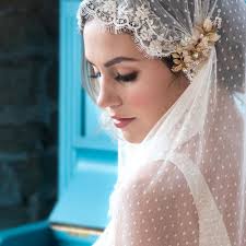 Bridal Flower Large Hair Comb ELLIE Gold