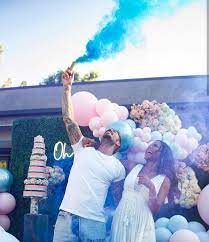 Christina Milian Matt Pokora Baby Shower Couple Boys Baby Reveal Party Gender Reveal Party Christina Milian