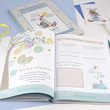 It measures 10.5x10in and has a magnetic flap to keep it neat and tidy. Personalized Baby Memory Book In The Book