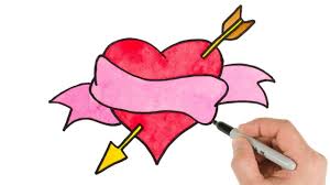 How To Draw A Heart With Arrow Watercolor Easy Valentine S Day Drawings Valentines Day Drawing Valentine Drawing Easy Heart Drawings An easy project for preschool kids to make on their own and an awesome process art. valentines day drawing