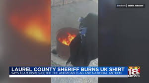 Players from fc dallas and nashville sc were booed by fans for kneeling before wednesday's game, a fc dallas (left) and nashville sc players kneel during the national anthem before an mls soccer game in frisco fullcourt on flatbush: Laurel County Sheriff And Jailer Burn Uk Shirts After Players Kneel Before Uf Game