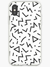 Black And White Mobile Cover Design Memphis Pattern Iphone Case By Adele Mawhinney White Phone Case Pattern Iphone Case Phone Case Design
