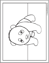 Bear coloring pages for kids. Panda Coloring Pages Bamboo And Baby Pandas