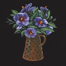 Painting flowers in the age of impressionism, featuring such works as *a vase of flowers on a ledge,*1817, by jan. Purple Flowers Polka Dots Vase Floral Impressionism Painting By Irina Sztukowski