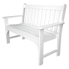 Polywood Vineyard Recycled Plastic Garden Bench White Outdoor Bench Quality Outdoor Furniture Curved Bench