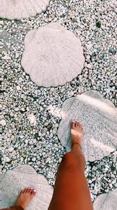 Plant aesthetic beach aesthetic white aesthetic summer aesthetic aesthetic pastel iphone cute wallpaper backgrounds aesthetic themes aesthetic images aesthetic wallpapers photo wall collage picture not my pic • edited by me. Barefoot And Free A Beautiful Beach Themed Sea Shell Stepping Stone Pathway Outdoor Ideas Beach Aesthetic Summer Aesthetic Summer Pictures