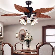 He'd to slice the total from the regular lighting fixture a little bigger to create it healthy and i'd a buddy do the installation and he also created a visit to local home. 52 Tropical Ceiling Fan With Remote Palm Wooden Leaf Ceiling Fan With 5 Glass Lampshade And Hand Carved Reversible Blades For Indoor Outdoor Living Room Bedroom Kitchen By Arkonfire Buy Online In Bahamas At