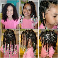 How to create a waterfall braid in 3 easy steps. Mixed Girl Hairstyles Beads No Cornrows Easy Braiding Protective Style Biracial Girl In 2020 Mixed Girl Hairstyles Hair Styles Little Mixed Girl Hairstyles
