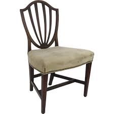 Davenport hoop back chair #57405 1930's hepplewhite mahogany antique vintage ! English Mahogany Hepplewhite Shield Back Side Chair C 1800 Black Tulip Antiques Ltd Ruby Lane