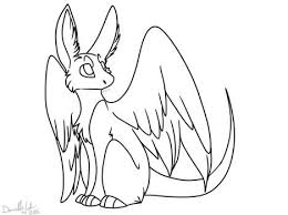 Free Dutch Angel Dragon Lineart By Dundeedog Da3i674 Png 468 350 Dragon Base Furry Drawing Art Base