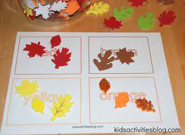 Fall & leaves themed packs. Printable Color Activities And Sorting Activity With Fall Colors Fall Preschool Color Activities For Toddlers Preschool Activities