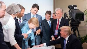 Este señor español piensa que los políticos que no aceptan los resultados de las urnas solo son peligrosos cuando son de ultraderecha. Donald Trump Tweets Alternative Angela Merkel G7 Photo