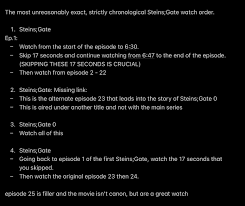 Chronological Order Must Never Be Followed By First-Timers. : R/Steinsgate