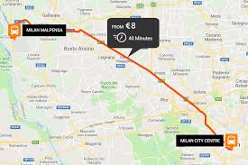 Μιλανο (χαρτησ, απλο χαρτι, αναλυτικοσ, με street index). Milan Malpensa Airport To Milan City Centre From Just 8 Easybus