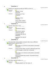Ch14 Q2 Docx Question 1 5 Out Of 5 Points Parkinson S Disease Produces Ncd As Well As Selected Answer Answers Rigidity In The Muscles Flabbiness In Course Hero