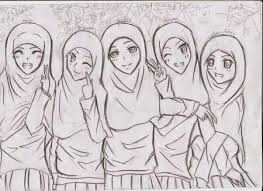 Baik itu dalam bentuk kartun, ataupun gambar biasa, hingga gambar yang di ambil dari wajah manusia sungguhan. Sketsa Kartun Muslimah Sahabat