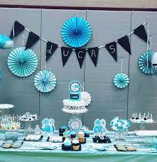 Babyshower Nino Mesa Decorada Decoracao Cha De Bebe Festa De Unicornio Simples Fotos De Cha De Fraldas