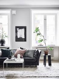 Black And White Leather Couches A Swedish Space With A Dreamy Bedroom My Scandinavian Home Black Sofa Living Room Leather Couches Living Room Black Couch Living Room