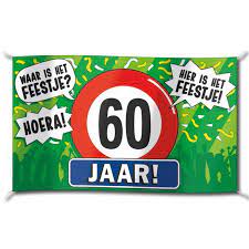 Vlag 60 Jaar Groot Feestartikelen Nl