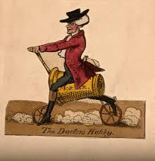 Expédition sous 24h retour gratuit. An Apothecary Riding A Velocipede Bicycle In The Form Of A Pestle And Mortar Coloured Etching Ca 1819 Wellcome Collection