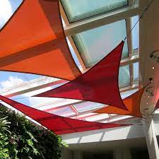 24 X24 X24 Triangle Sun Shade Sail Fabric Yard Outdoor Canopy Patio Pool Awning Ebay Shade Sail Sun Sail Shade Canopy Outdoor