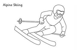 Alpine Skiing Coloring Page Coloring Pages Alpine Skiing Skiing