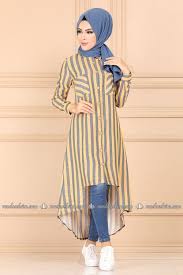 Modaselvim Tunik Dugme Detay Tesettur Tunik 5776mp186 Hardal Muslimah Fashion Outfits Modesty Fashion Muslim Fashion Outfits