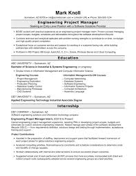 What should a beginner resume look like. Entry Level Project Manager Resume For Engineers Monster Com