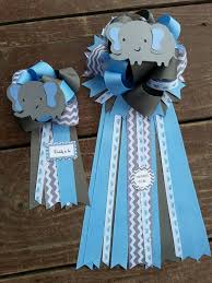 Set Of Two Baby Shower Mum Elephant Baby Shower Mum Baby Shower Corsage Baby Shower Mum Baby Shower Corsage Second Baby Showers