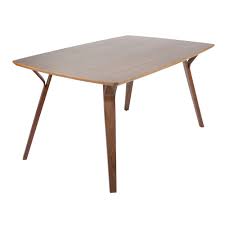 Do you rarely eat at the table but need a place for monthly date nights and working on your. Lumisource Folia Mid Century Modern Dining Table In Walnut Wood