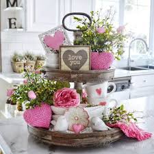34 Stunning Valentine Kitchen Decor Ideas You Can Try Valentine Decorations Tray Decor Diy Valentines Decorations