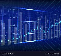 Candle Stick Graph Chart Background Card