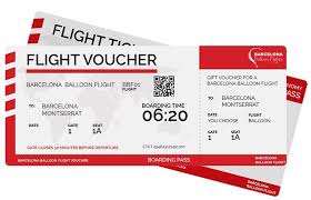 Gezi işletmecisi tarafından dağıtılan geziyle ilgili bedeli önceden ödenmiş harcamaları kapsayan kupon. Gift Voucher Balloon Flight Barcelona Balloon Flights