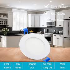 Maybe you would like to learn more about one of these? Amazon Com Drart 4 Inch Led Recessed Lighting Slim Led Downlight With Junction Box 5000k Dimmable 9w Ultra Thin Ceiling Light 75w Equiv 750lm High Brightness Etl Listed Pack Of 6 Everything Else