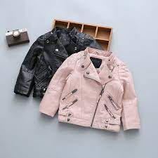 Click To Buy Leather Jackets For Child Girls Boys Fashion Zipper Motorcycle Coats Spring Autumn C Leather Jacket Girl Girls Winter Jackets Toddler Jacket