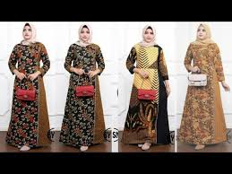 Check spelling or type a new query. Gamis Batik Kombinasi Kain Polos Model Pesta Youtube
