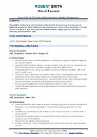 Cv templates find the perfect cv template. Clinical Assistant Resume Samples Qwikresume