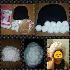 100th Day Wig For Child Super Easy U Will Need Cotton Balls I Got Two Bags Of Old Lady Halloween Costume Halloween Costumes For Kids Kids Old Lady Costume