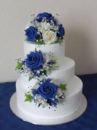 Royal Blue Wedding Cakes About Three Silk Flower Wedding Cake Toppers In Ro Wedding Cake Flowers Blue Royal Blue Wedding Cakes Wedding Cakes With Flowers