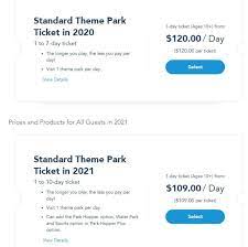 Walt Disney World 2020 Ticket Prices Listed As Starting At 120 Day Is It A Glitch