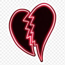 Neon Red Broken Heart Sticker Overlay Design Resource Free Image By Rawpixel Com Ningzk V Heart Stickers Broken Heart Overlays