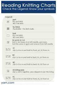 This is quite fascinating handicrafts, and the clothes created by their own hands are unique in their beauty and unique. Reading Knitting Charts Check The Legend Know Your Symbols Knitting Charts Knitting Abbreviations Knitting Help
