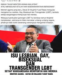 Stigma and discrimination towards lgbt people are common at the workplace. Menteri Di Jpm Mengiktiraf Golongan Lgbt Sebenarnya My