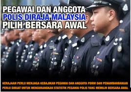 Gaji polisi di luar gaji pokok terdapat beragam tunjangan yang bervariasi tergantung pangkat, jabatan, dan daerah penempatan (tunjangan polisi). Trend Polis Bersara Awal Di Tahap Membimbangkan Apakah Implikasinya Kepada Pdrm Dalam Jangka Masa Pendek Seribu Ombak