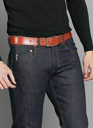 Look décontracté ou chic, daxon vous propose une optez pour le pantalon ceinture réglable, il est parfait : Ceinture Homme Cuir Francais Marron Atelier Tuffery