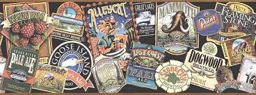 Vintage Beer Label Collage Wallpaper Border Pg2044b Vintage Beer Labels Vintage Beer Wallpaper Border