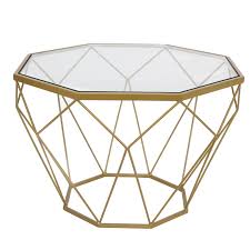 You can get these glass table tops through online orders or visit the nearby market. Malibu Small Modern Octagon Glass Top Coffee Table W Gold Chrome Base By Leisuremod