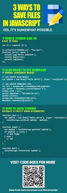 How To Save Files In Javascript In 2020 Learn Computer Coding Computer Coding Javascript