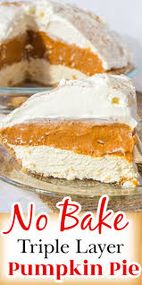 This post may contain affiliate links. No Bake Triple Layer Pumpkin Pie Art And The Kitchen